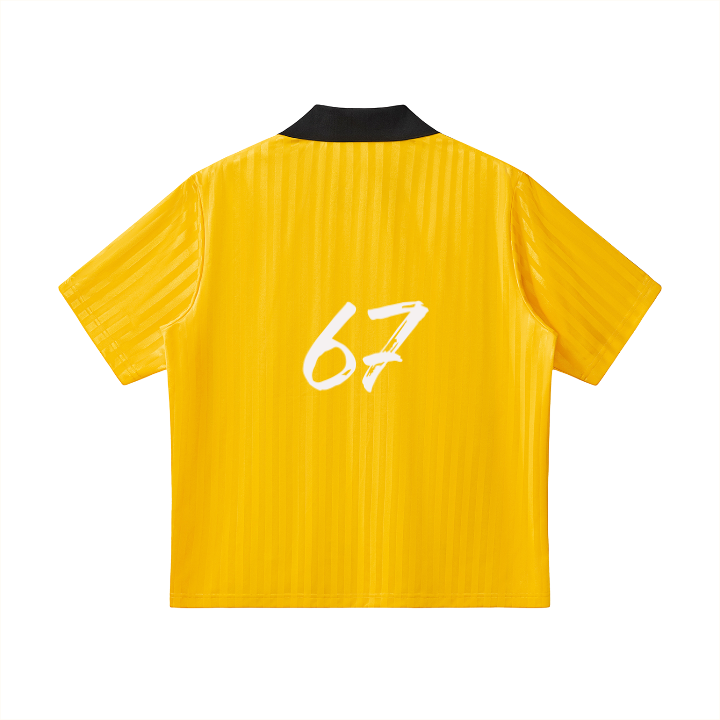 Contrast Collar Striped Soccer Jersey