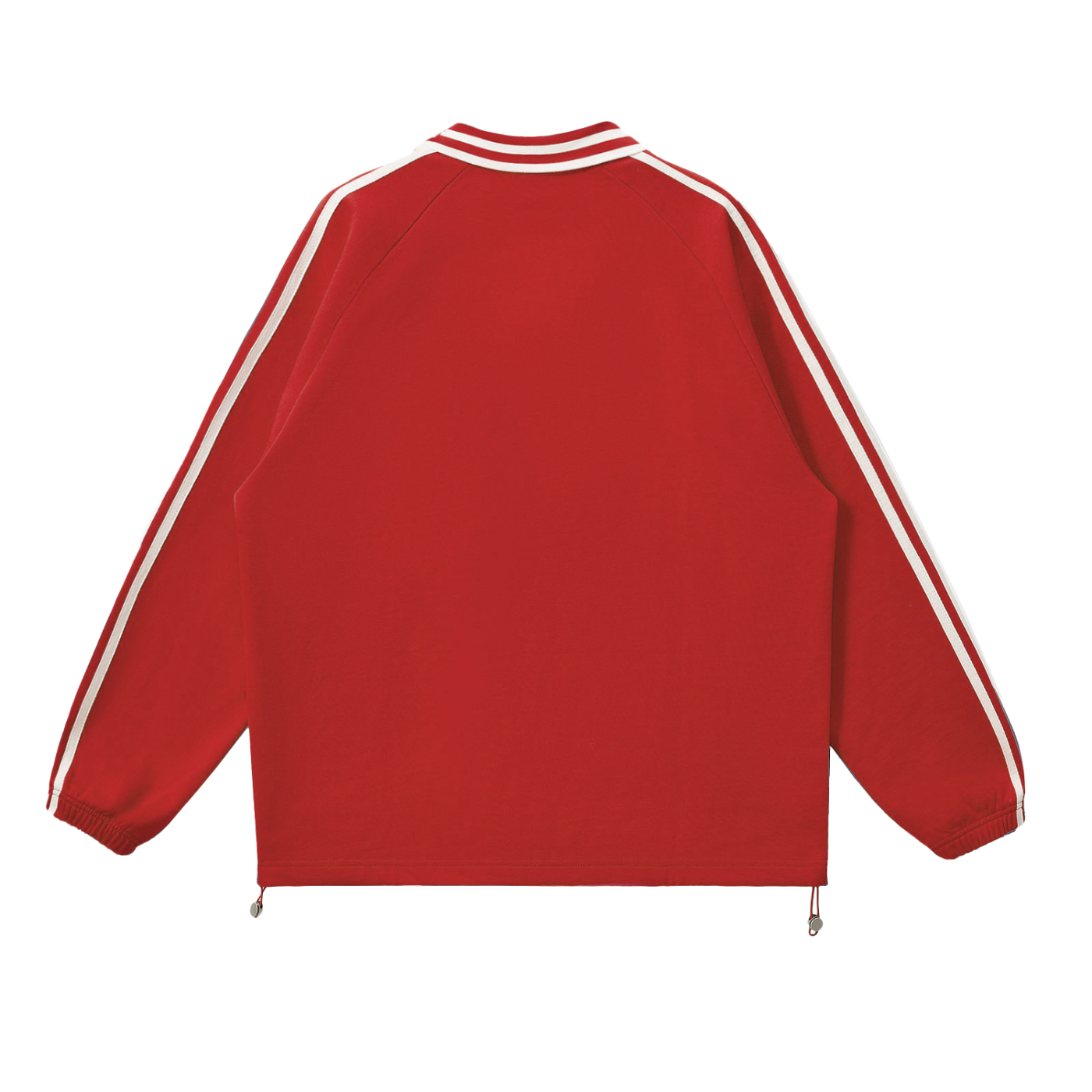Invest Wisely Contrast Striped Lapel Collar Sweatshirt