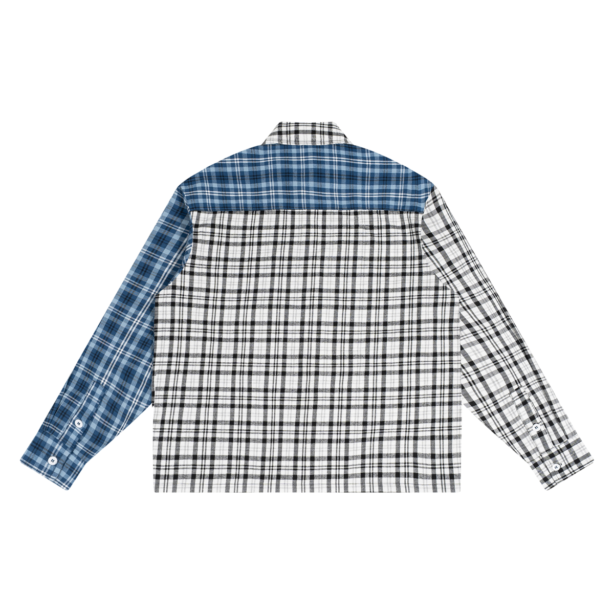 Cousin Boujee Flannel Unisex Oversized Plaid Color Block Shirt