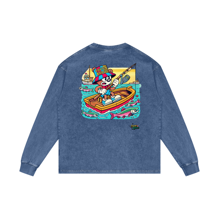 Acid Wash Oversize Long Sleeve T-Shirt - 250 GSM