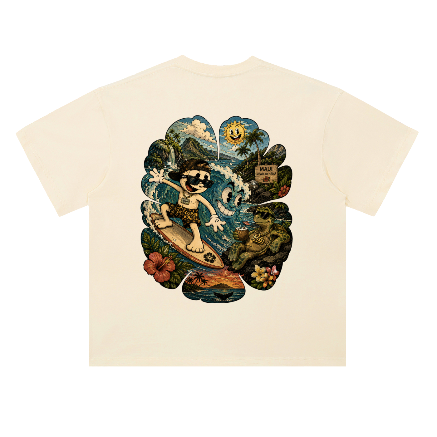 Surf by Hana Maui Heavyweight Drop Shoulder Cotton T-Shirt