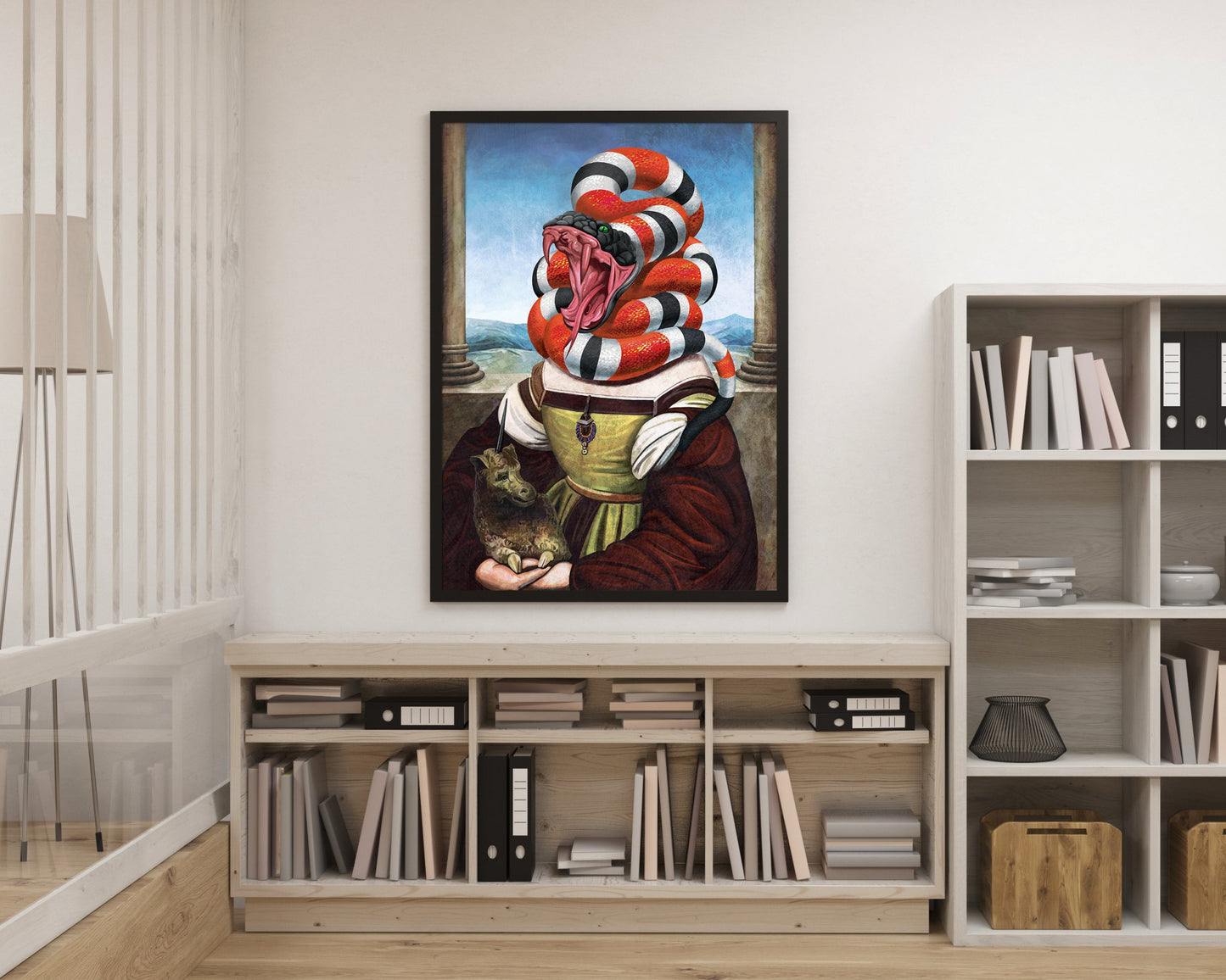 Boujee snake with unicorn canvas print - Cousin boujee