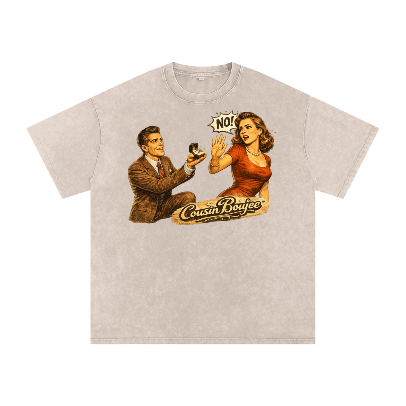 Snow Washed Oversized Cotton T-Shirt