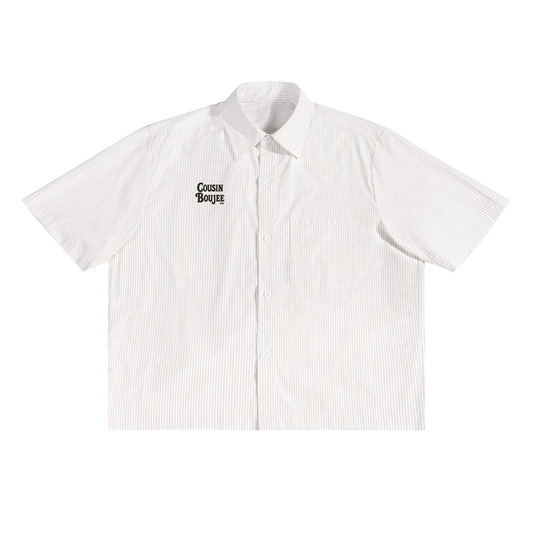 Oversized Vertical Stripe Boxy Shirt