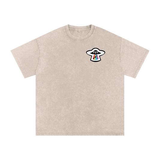 Abductions Acid Wash Oversize T-Shirt - 250 GSM