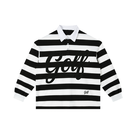 Color Block Stripe Polo Shirt