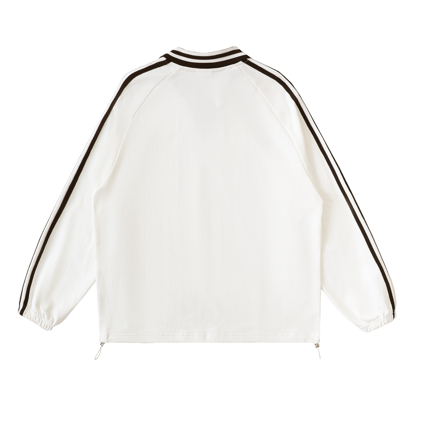 Invest Wisely Contrast Striped Lapel Collar Sweatshirt