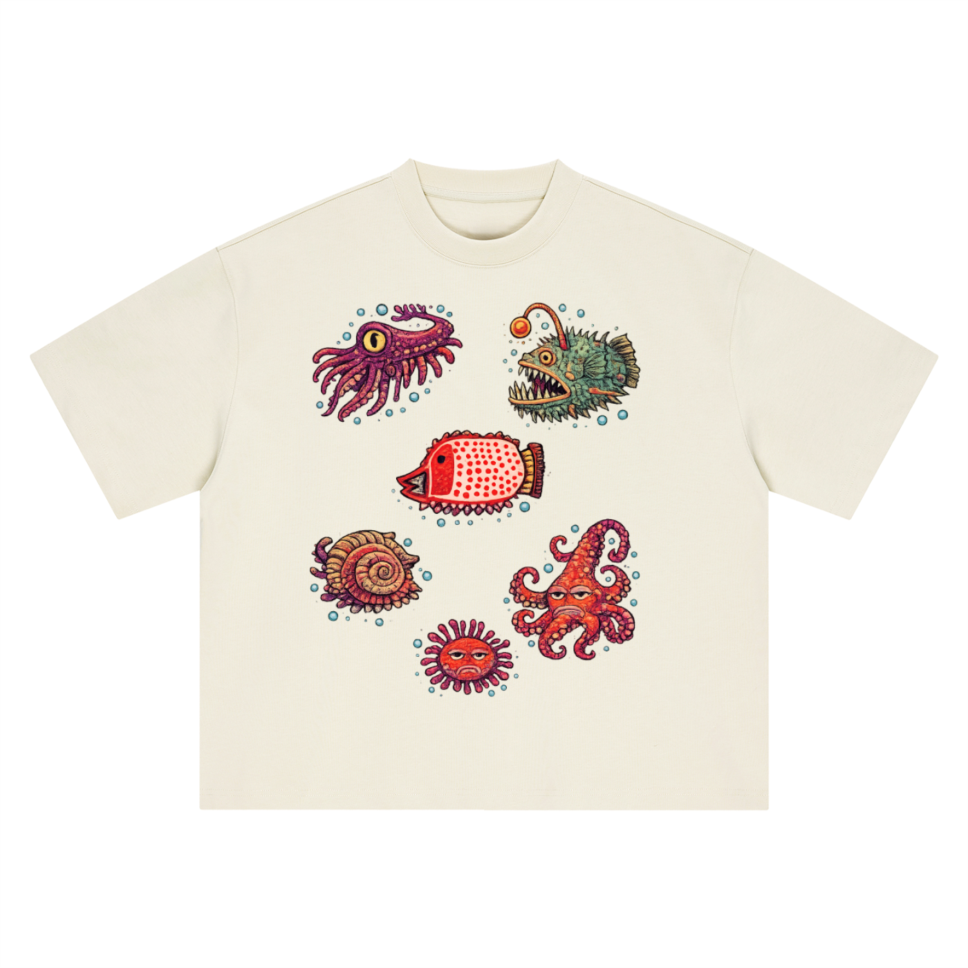Life Under The Sea By Cousin Boujee TM Boxy Oversized T-Shirt