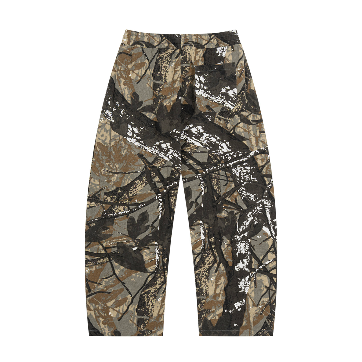 Cousin Boujee TM House Unisex Tree Camo Barrel Leg Pants