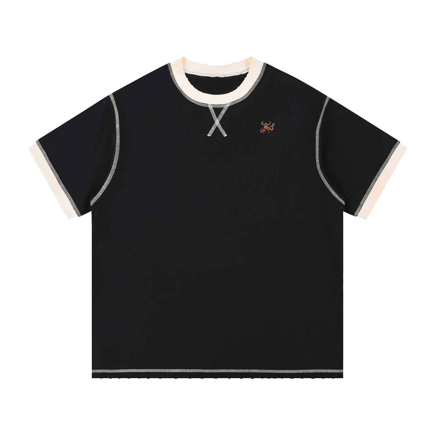 Contrast-Stitched Cotton T-Shirt