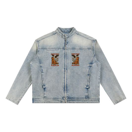 Alaska Jean Vintage Wash Zip Denim Jacket