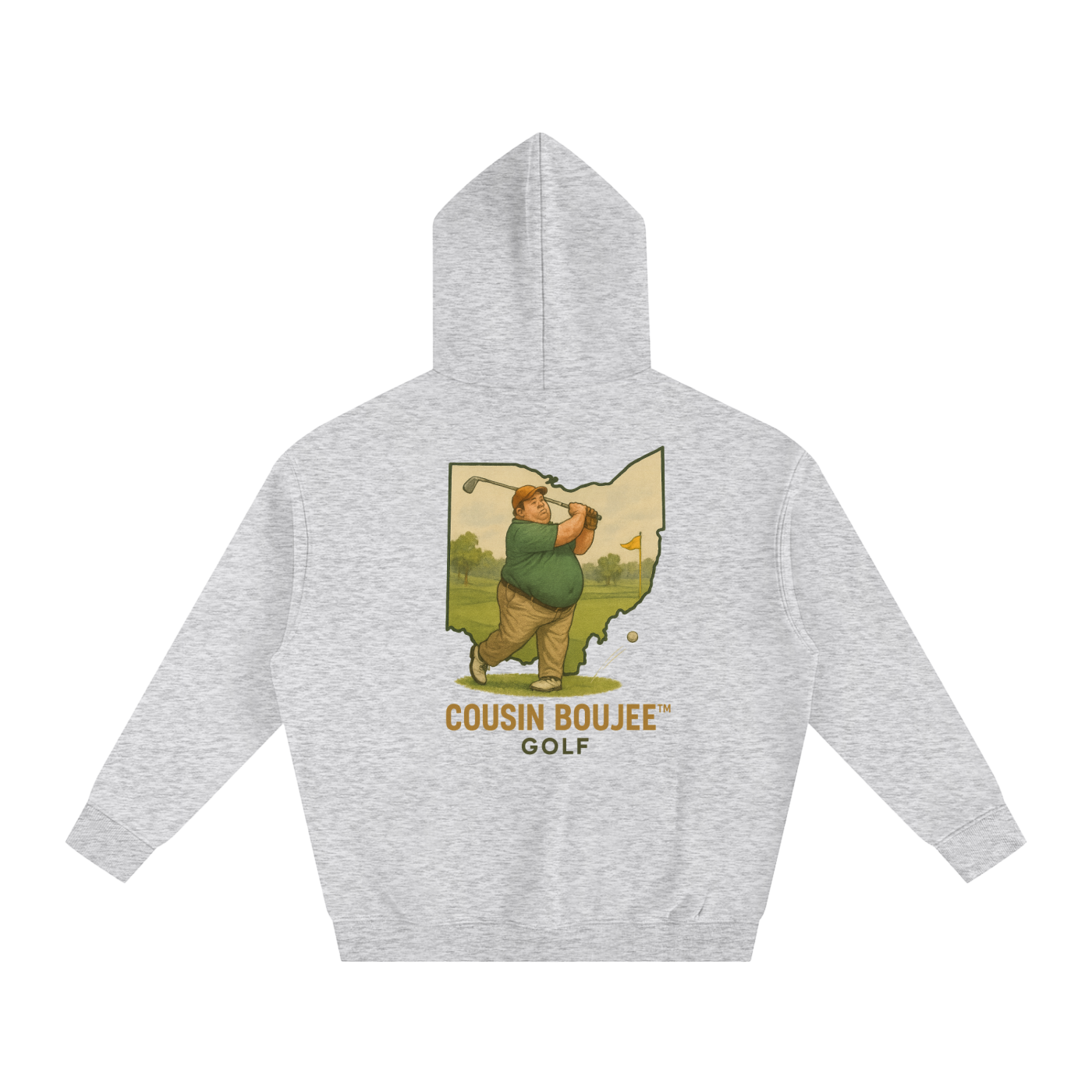 Average Schmoe Golfing Oversize Fleeced Hoodie