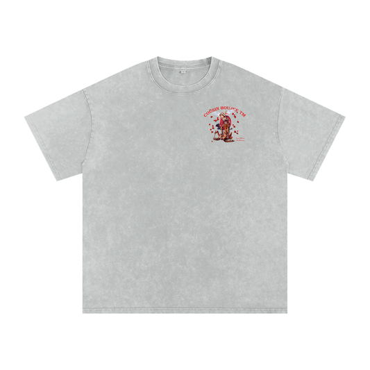 Classic Saint Michael The Arch Angel  Acid Wash Oversize T-Shirt - 250 GSM
