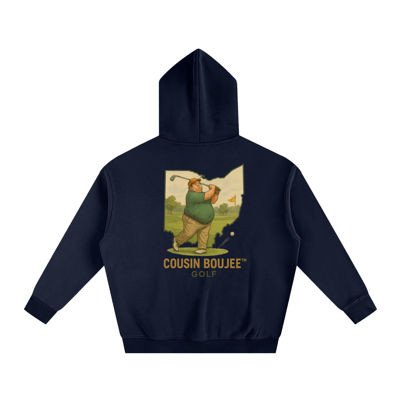 Average Schmoe Golfing Oversize Fleeced Hoodie