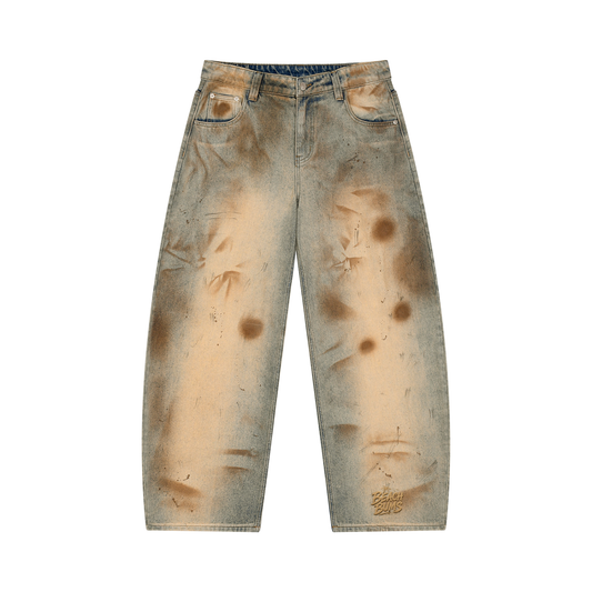 Beach Bums Men’s Vintage Wash Barrel Leg Jeans