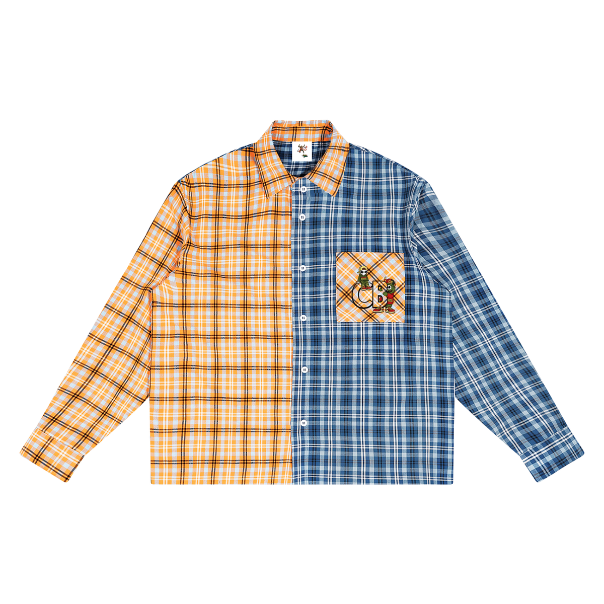 Cousin Boujee Flannel Unisex Oversized Plaid Color Block Shirt
