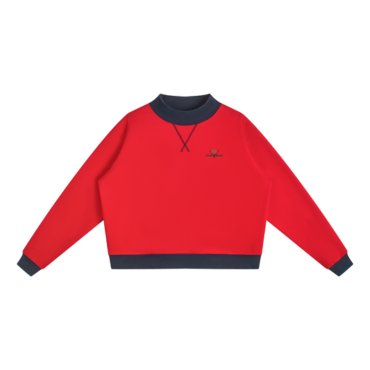 Women’s Mock Neck Crewneck Sweatshirt