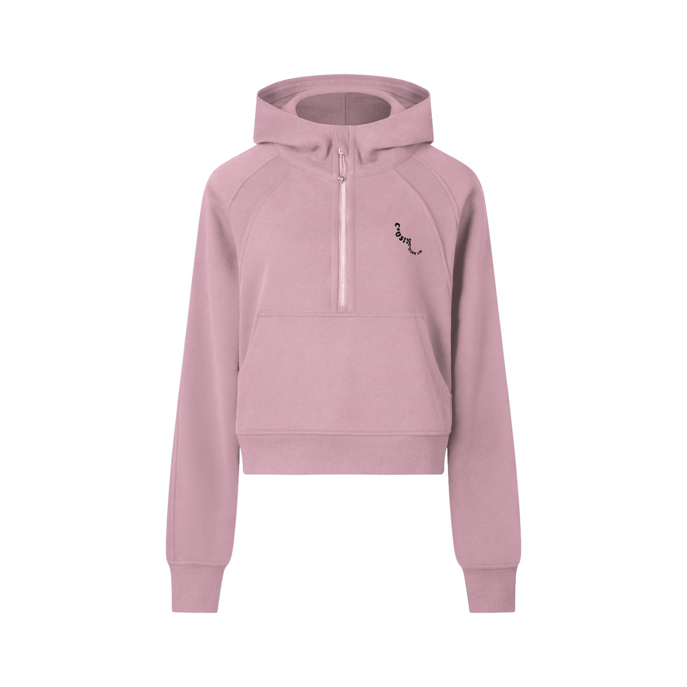 Cropped Half-Zip Hoodie