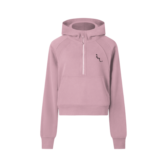 Cropped Half-Zip Hoodie