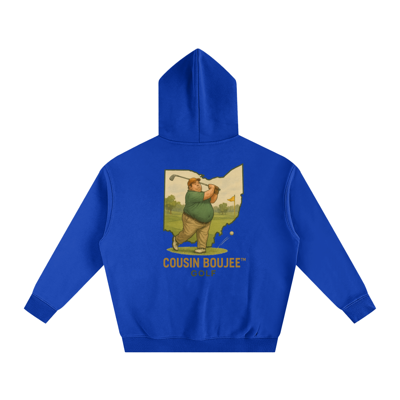 Average Schmoe Golfing Oversize Fleeced Hoodie