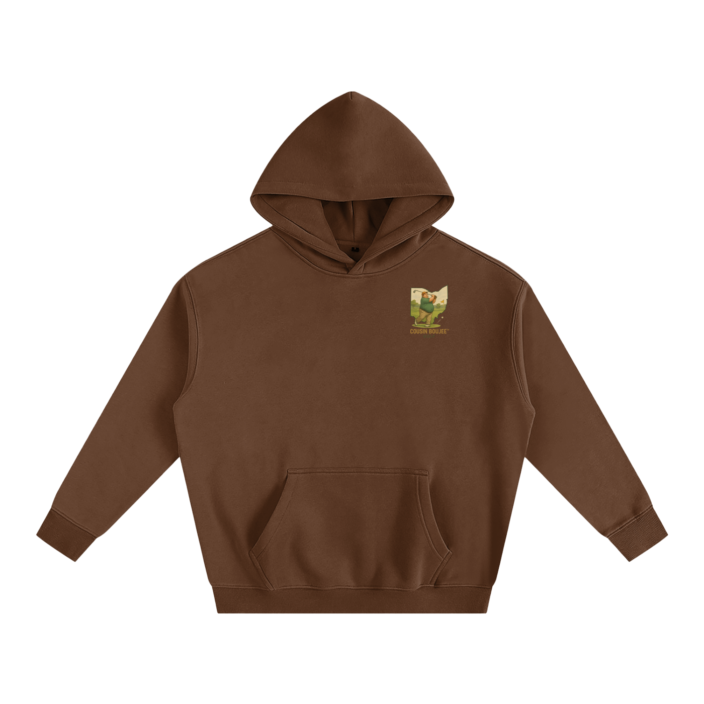 Average Schmoe Golfing Oversize Fleeced Hoodie