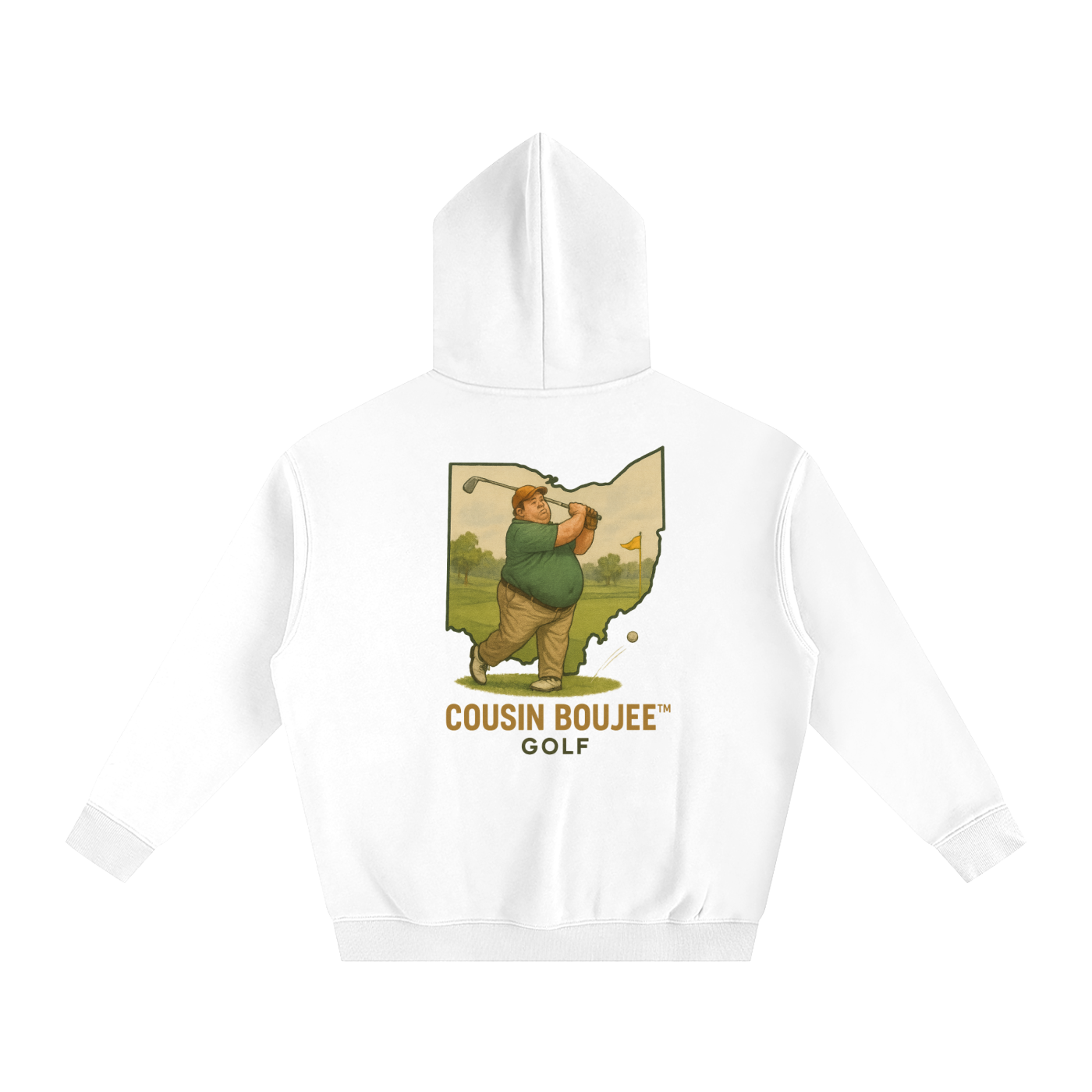 Average Schmoe Golfing Oversize Fleeced Hoodie