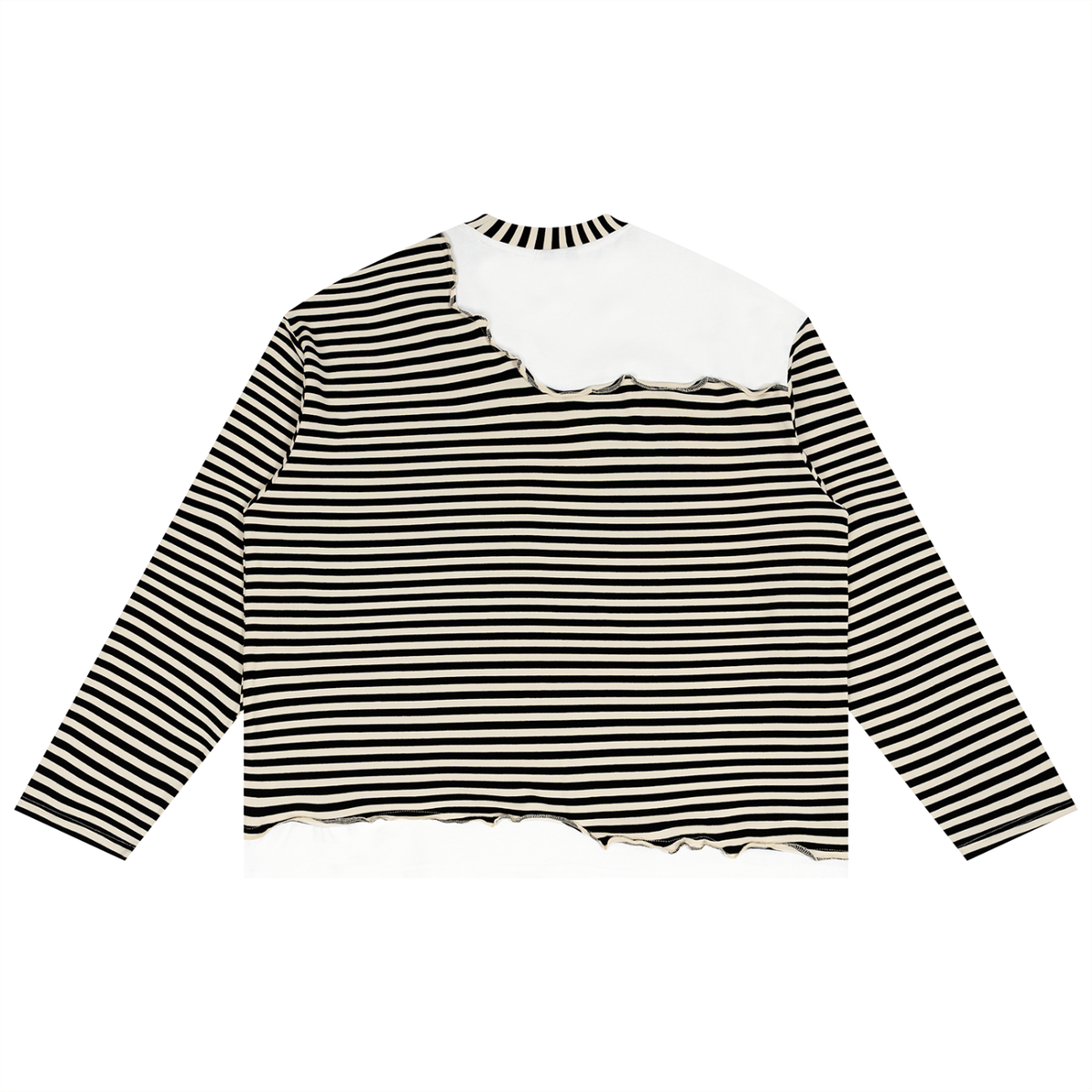 Lovers Love Ohio Unisex Striped Panel Boxy Long Sleeve T-Shirt
