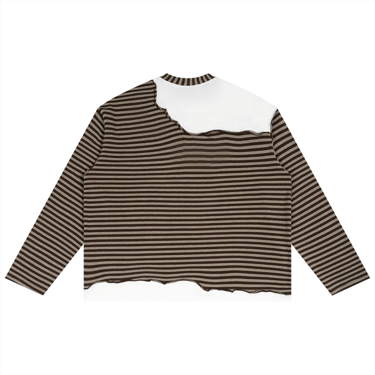 Lovers Love Ohio Unisex Striped Panel Boxy Long Sleeve T-Shirt