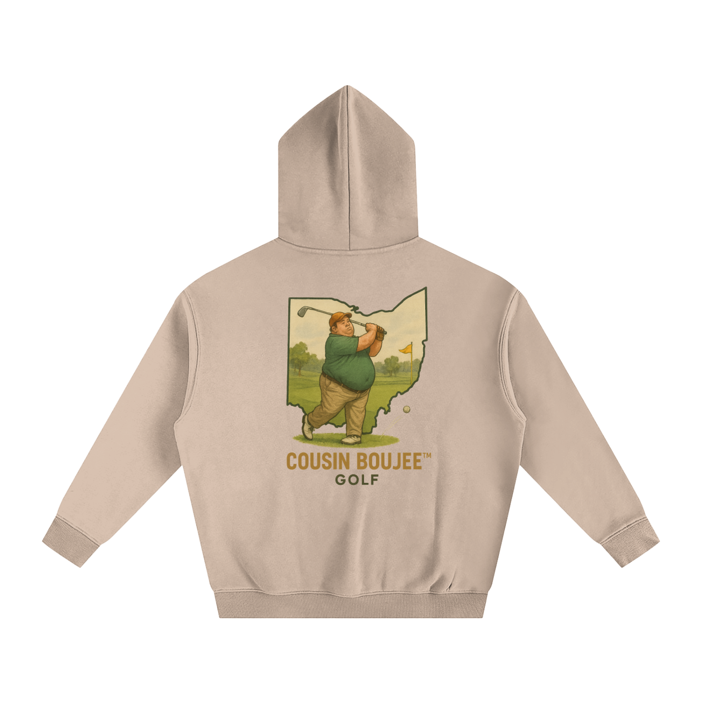 Average Schmoe Golfing Oversize Fleeced Hoodie