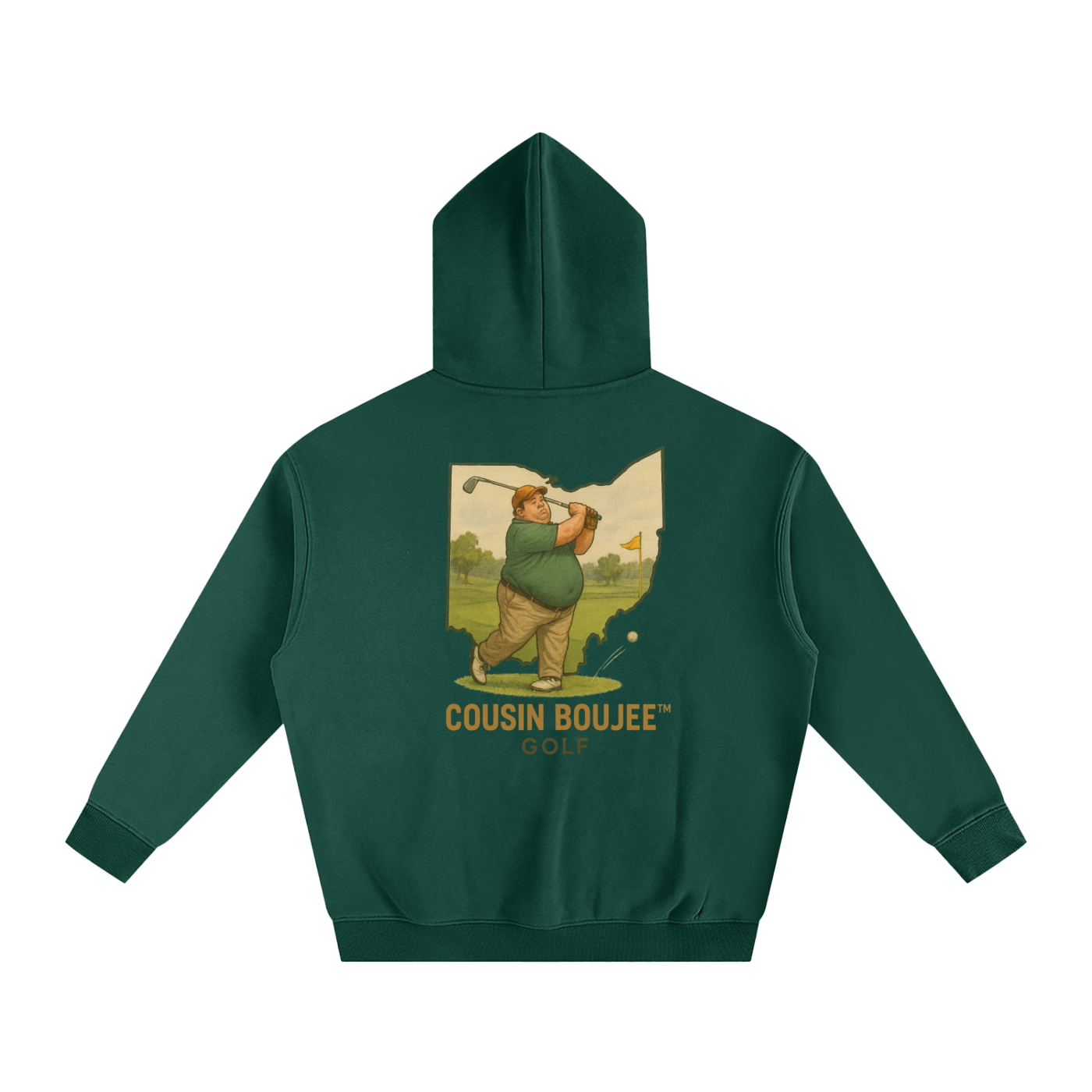 Average Schmoe Golfing Oversize Fleeced Hoodie