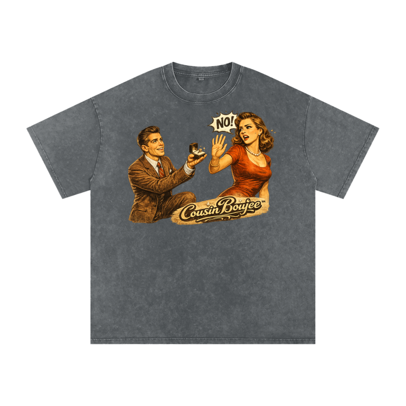 Snow Washed Oversized Cotton T-Shirt