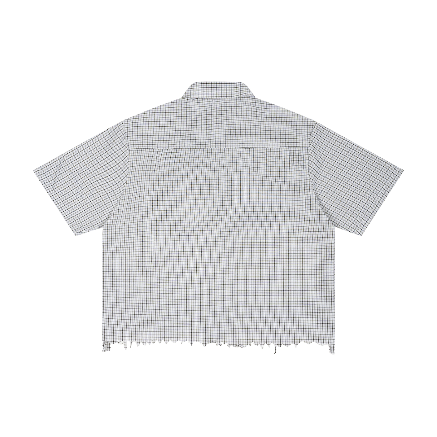 Maui Red Letter Unisex Distressed Plaid Boxy Shirt