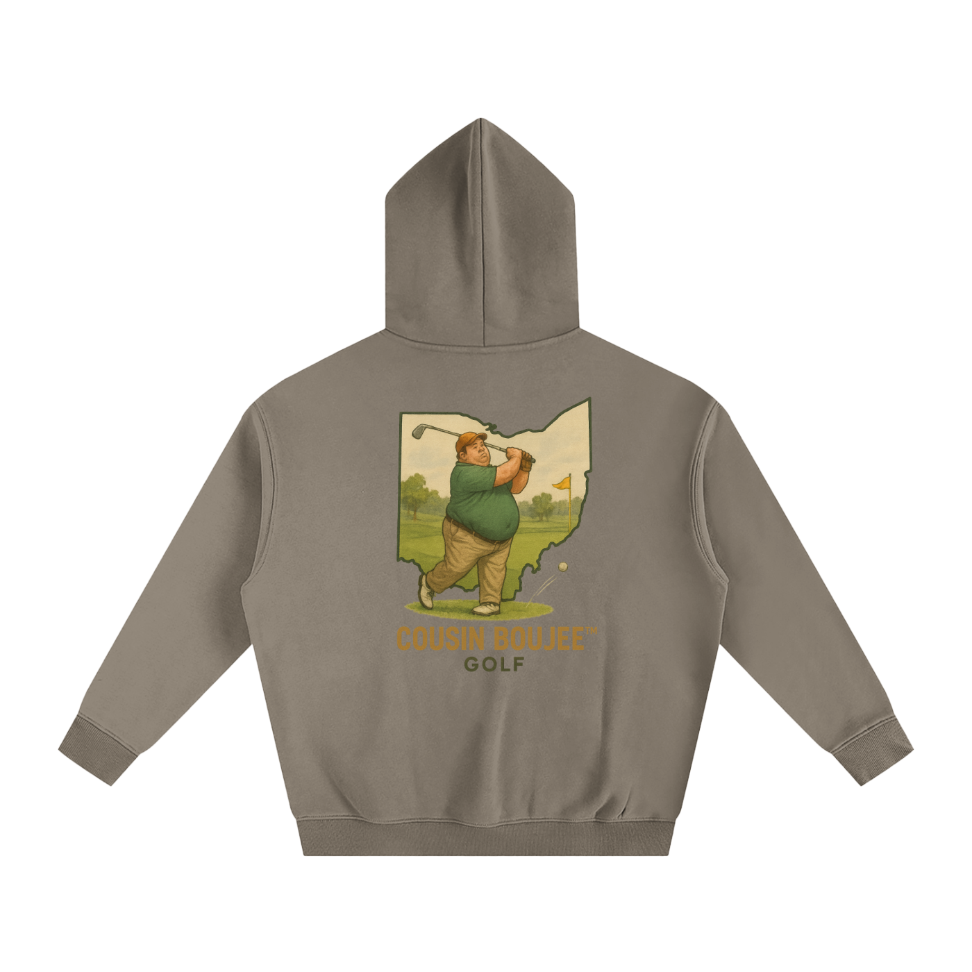 Average Schmoe Golfing Oversize Fleeced Hoodie