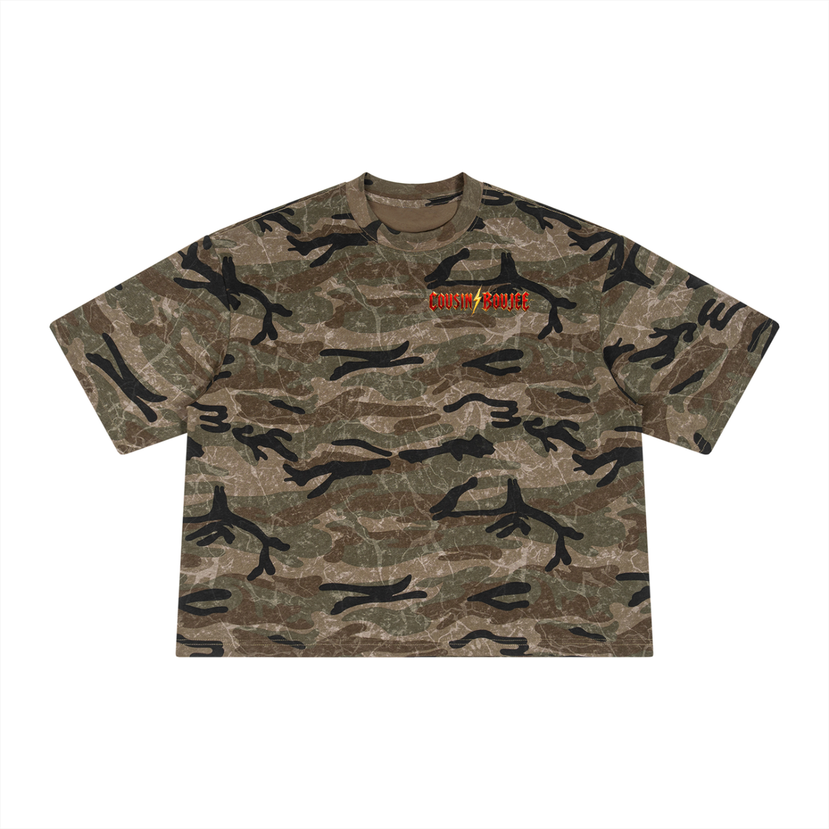 Unisex Boxy Camo Print T-Shirt