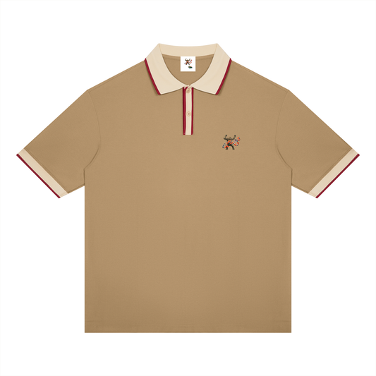 Cousin Boujee Logo Unisex Color Block Polo Shirt