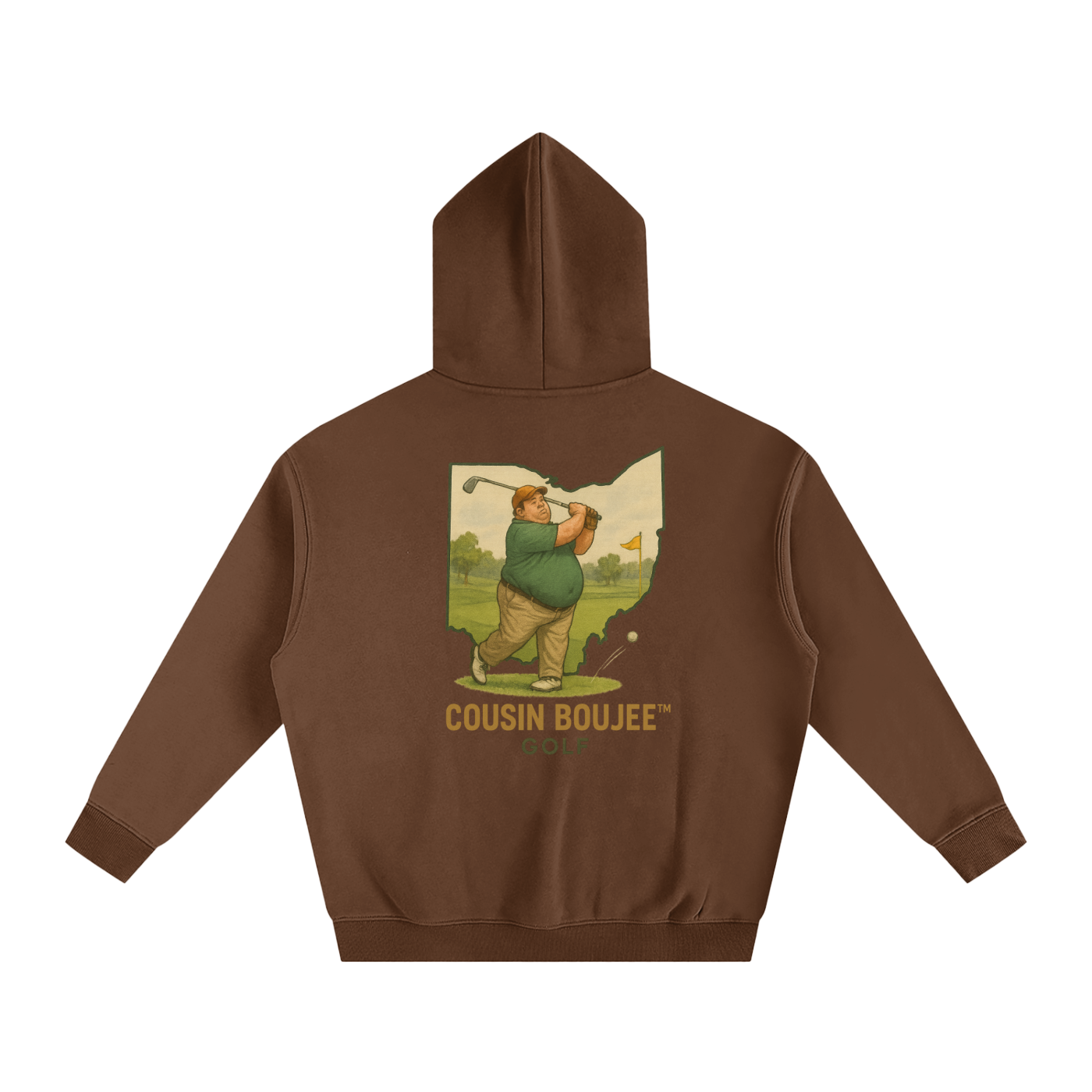 Average Schmoe Golfing Oversize Fleeced Hoodie