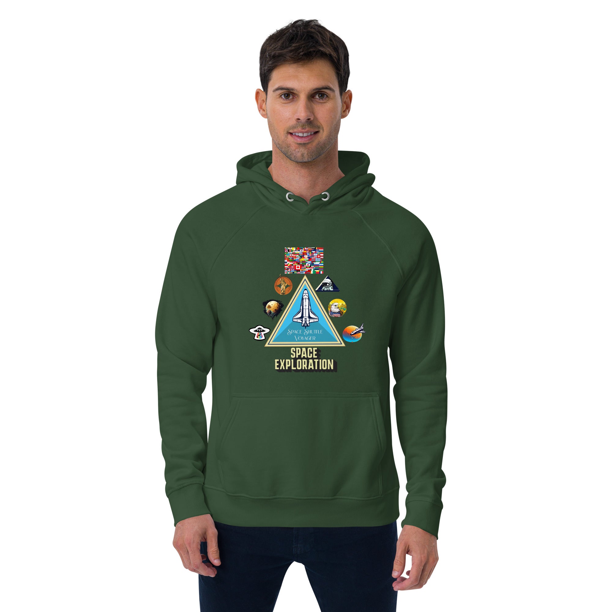 Cousin Boujee Space Program Unisex eco raglan hoodie