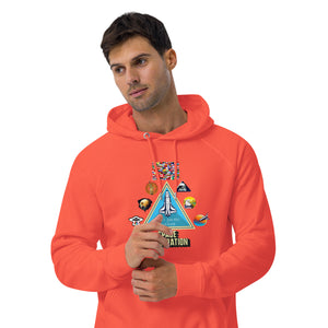 Cousin Boujee Space Program Unisex eco raglan hoodie