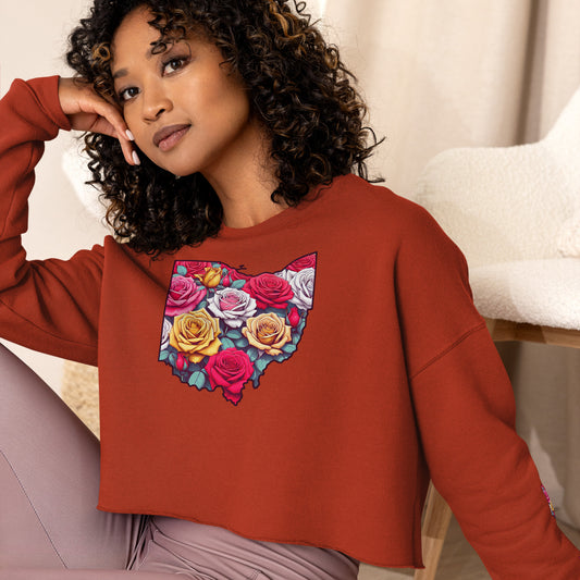 Ohio Flowers Crop Sweatshirt