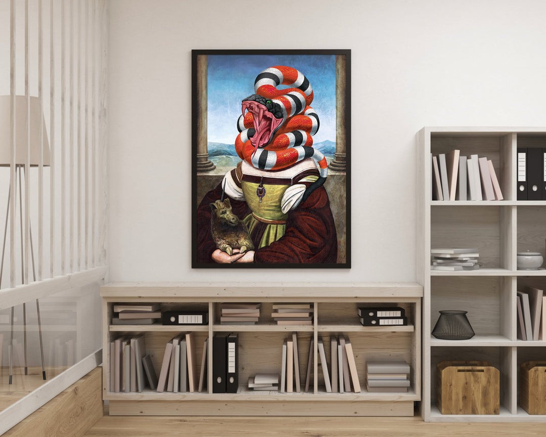 Boujee snake with unicorn canvas print - Cousin boujee