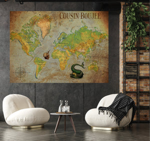 Cousin Boujee TM Nordic World Map