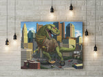 Boujee T. rex cars canvas print - Cousin boujee